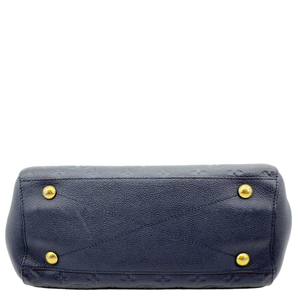 LOUIS VUITTON Montaigne MM Monogram Empreinte Shoulder Bag Navy Blue