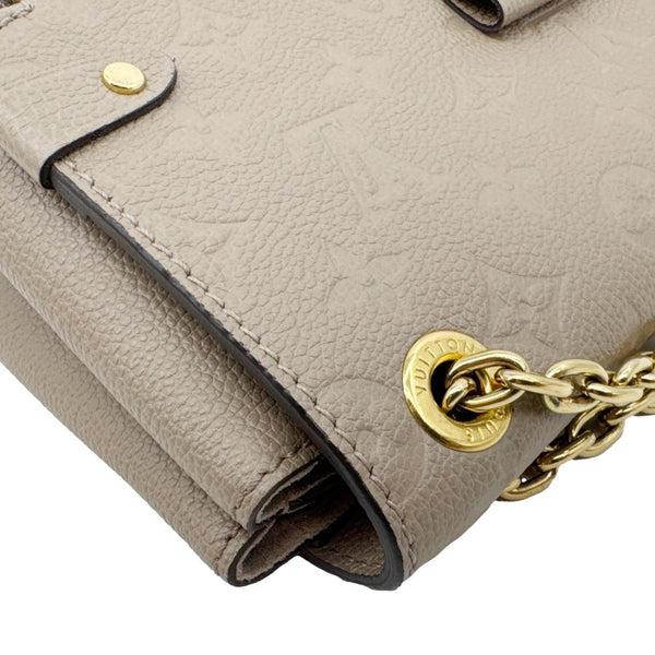 LOUIS VUITTON Vavin PM Monogram Empreinte Leather Shoulder Bag Beige