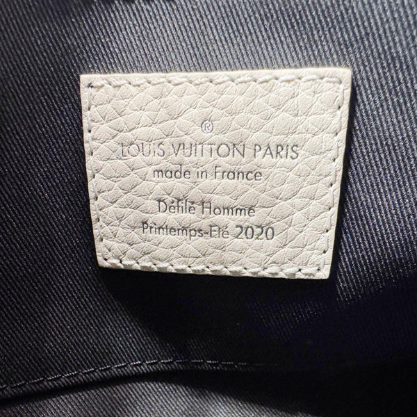 LOUIS VUITTON Triangle Monogram Empreinte Leather Shoulder Bag Off White