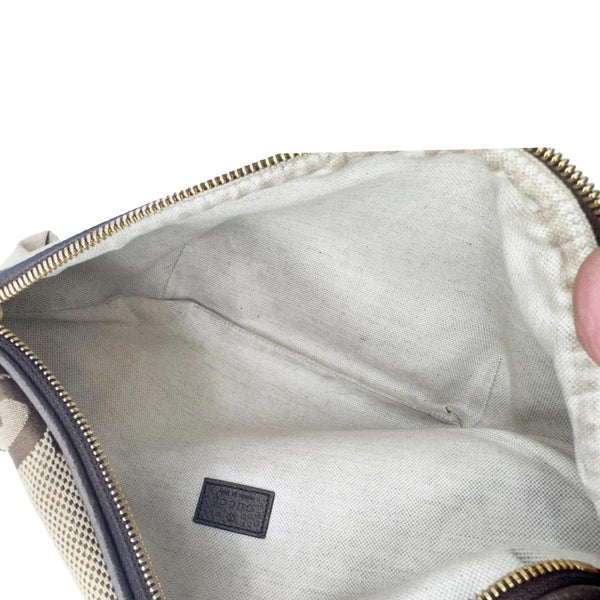 GUCCI Jumbo GG Canvas Leather Belt Bag Brown 696031