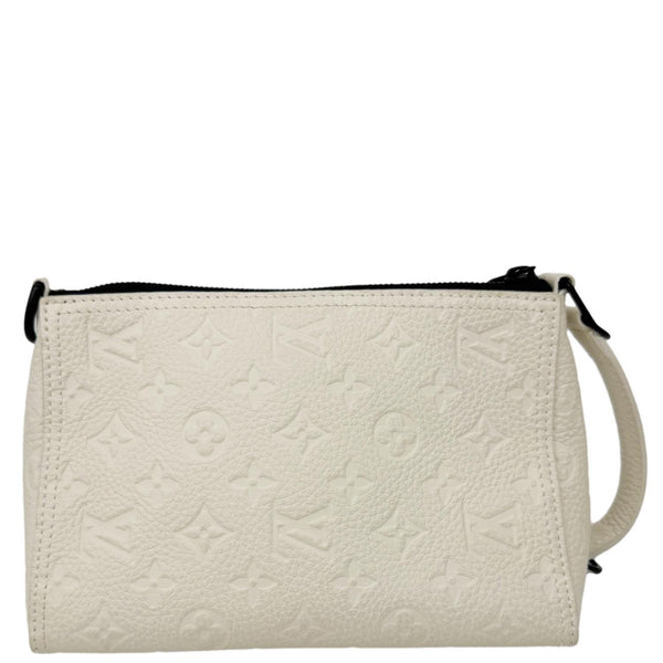 LOUIS VUITTON Triangle Monogram Empreinte Leather Shoulder Bag Off White