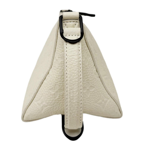 LOUIS VUITTON Triangle Monogram Empreinte Leather Shoulder Bag Off White