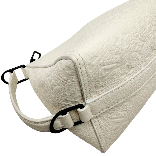 LOUIS VUITTON Triangle Monogram Empreinte Leather Shoulder Bag Off White