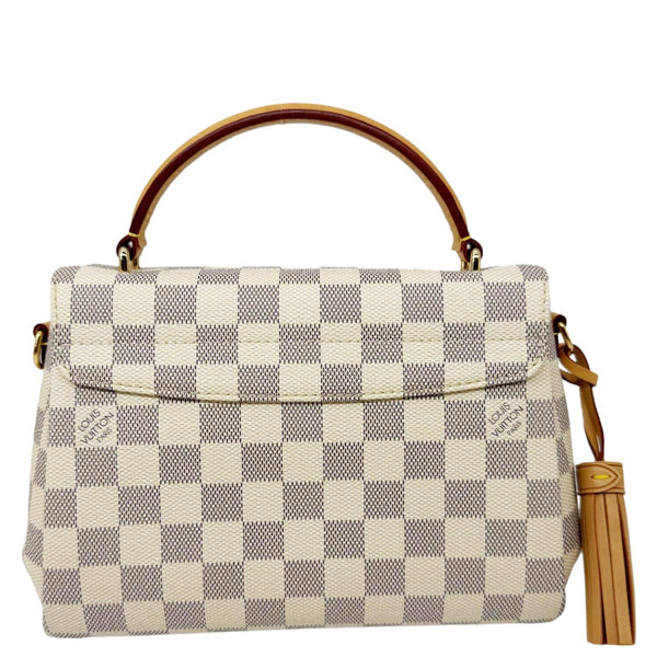 LOUIS VUITTON Croisette Damier Azur Satchel Crossbody Bag Rose Ballerine