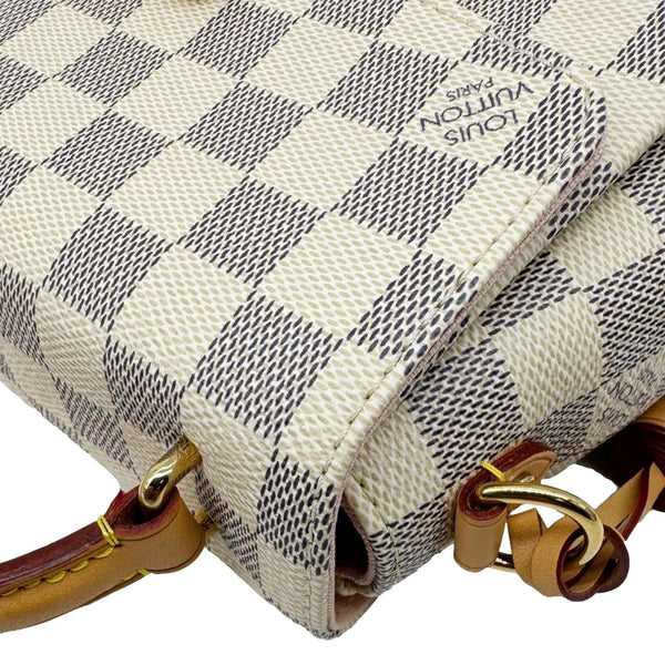 LOUIS VUITTON Croisette Damier Azur Satchel Crossbody Bag Rose Ballerine