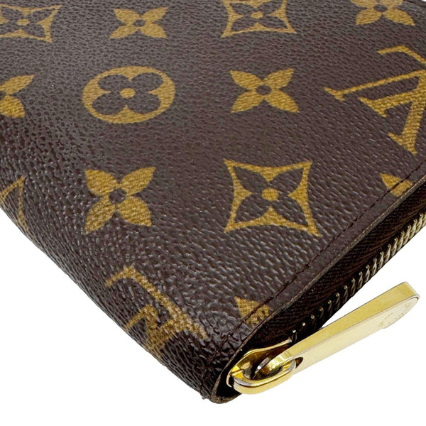 LOUIS VUITTON Monogram Canvas Zippy Wallet Brown