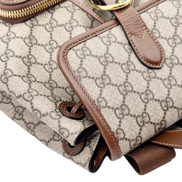 GUCCI Interlocking G Supreme Canvas Backpack Brown 674147