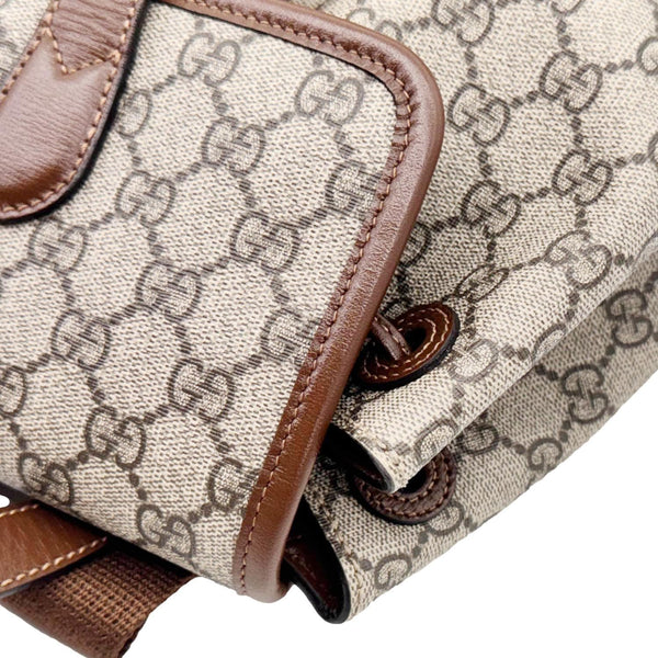 GUCCI Interlocking G Supreme Canvas Backpack Brown 674147