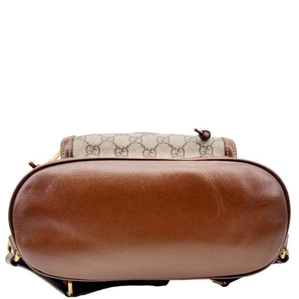 GUCCI Interlocking G Supreme Canvas Backpack Brown 674147