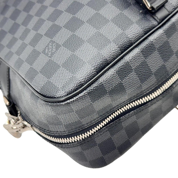 LOUIS VUITTON Porte Documents Voyage Damier Graphite Crossbody Bag Black