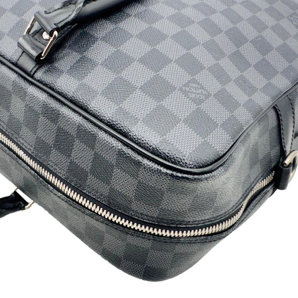 LOUIS VUITTON Porte Documents Voyage Damier Graphite Crossbody Bag Black