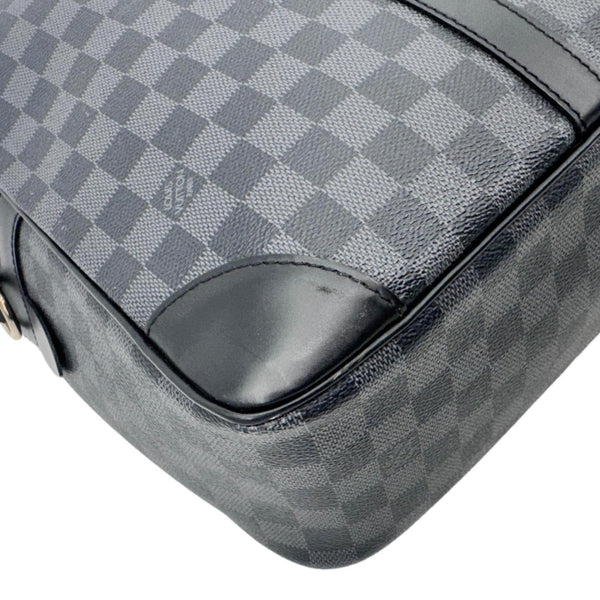 LOUIS VUITTON Porte Documents Voyage Damier Graphite Crossbody Bag Black