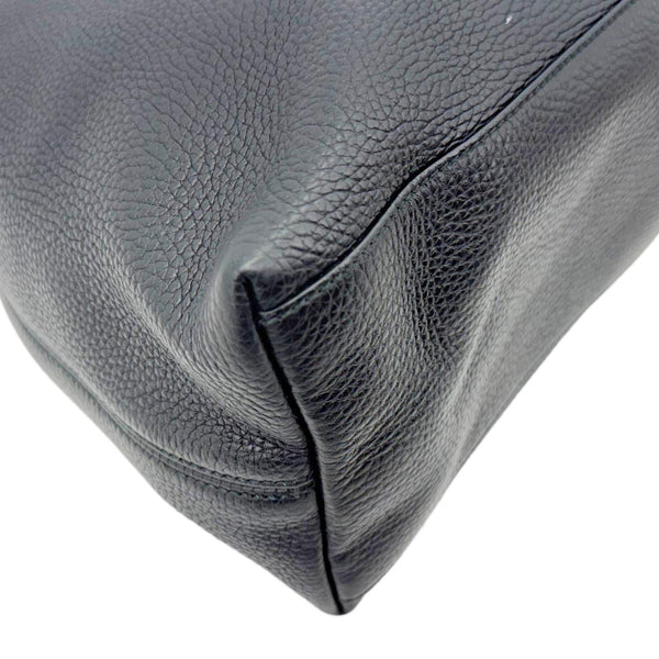 GUCCI Soho Medium Pebbled Leather Shoulder Bag Black 308982