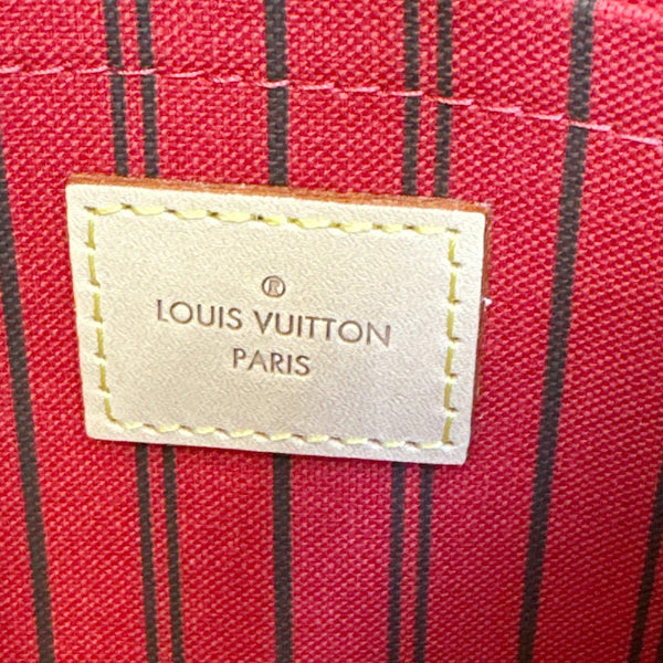 LOUIS VUITTON Neverfull Monogram Canvas Wristlet Pouch Brown