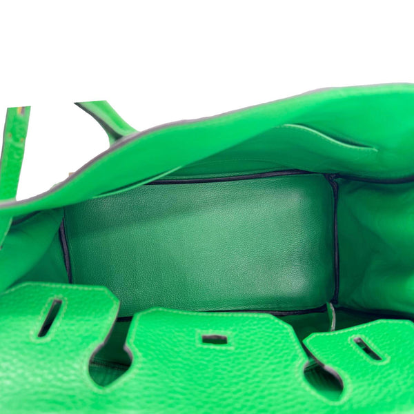 HERMES Birkin 30 Togo Leather Tote Bag Green