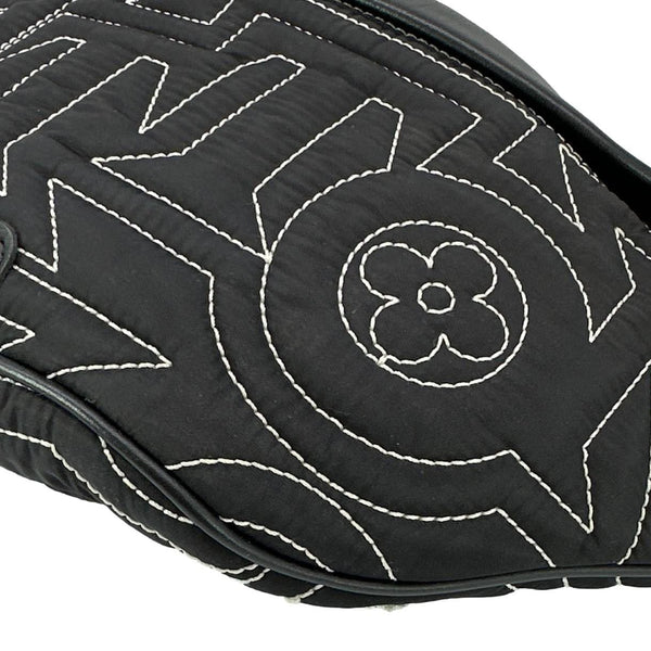 LOUIS VUITTON Snow Discovery PM Nylon Bumbag Black