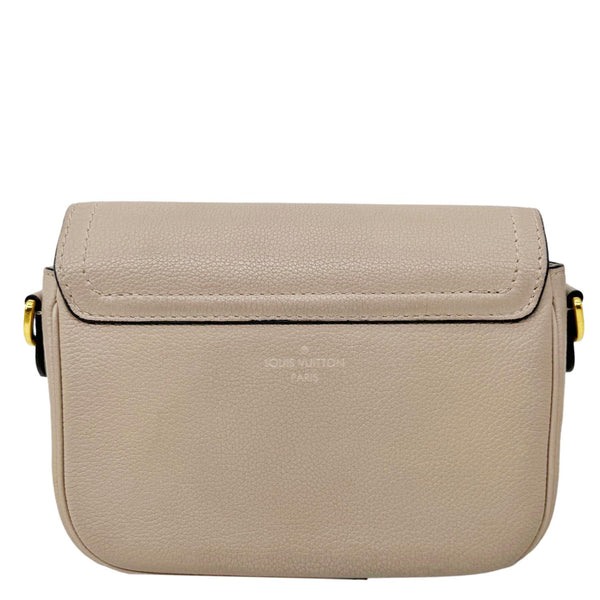 LOUIS VUITTON Lockme Tender Grained Calfskin Leather Shoulder Bag Greige