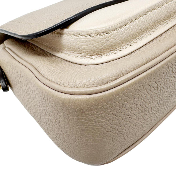 LOUIS VUITTON Lockme Tender Grained Calfskin Leather Shoulder Bag Greige