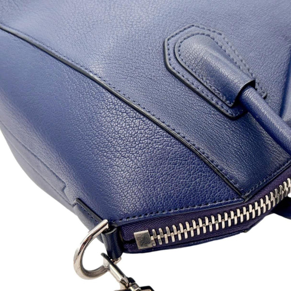 GIVENCHY Antigona Leather Satchel Shoulder Bag Navy Blue
