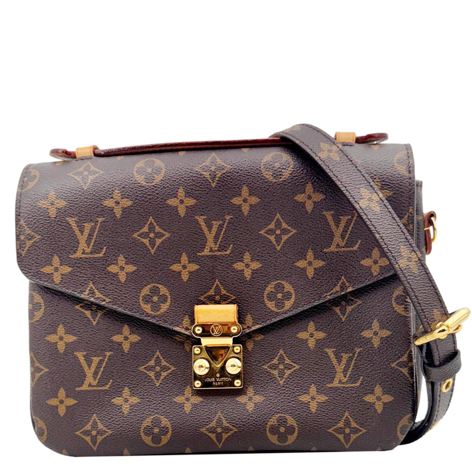 LOUIS VUITTON Metis Pochette Monogram Canvas Crossbody Bag Brown