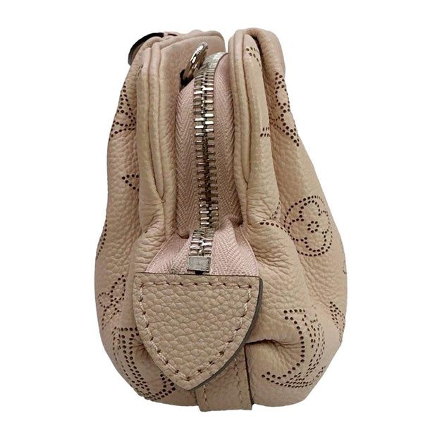 LOUIS VUITTON Scala Mini Monogram Mahina Perforated Leather Pouch Pink