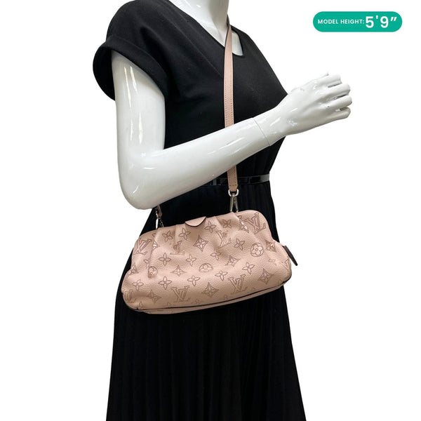 LOUIS VUITTON Scala Mini Monogram Mahina Perforated Leather Pouch Pink