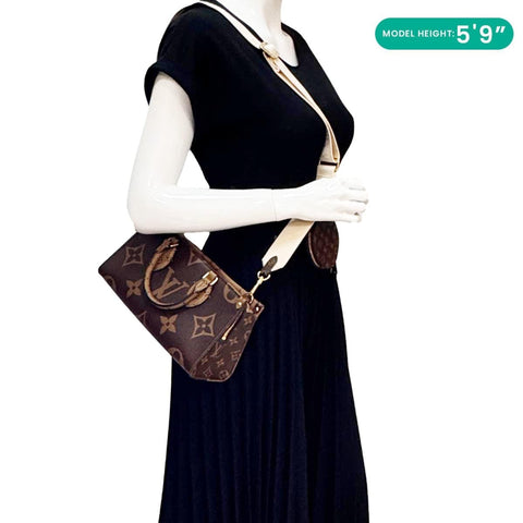 LOUIS VUITTON On-The-Go East West Monogram Canvas Chain 2way Shoulder Bag Brown