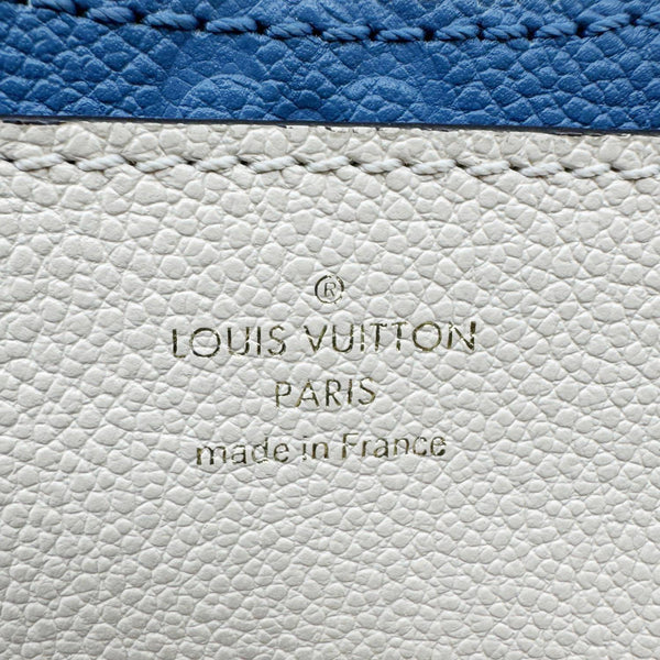 LOUIS VUITTON Blanche BB Monogram Empreinte Leather Shoulder Bag Blue