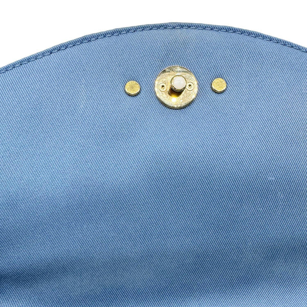 LOUIS VUITTON Blanche BB Monogram Empreinte Leather Shoulder Bag Blue