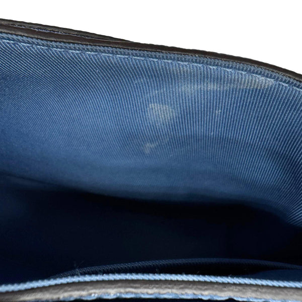 LOUIS VUITTON Blanche BB Monogram Empreinte Leather Shoulder Bag Blue