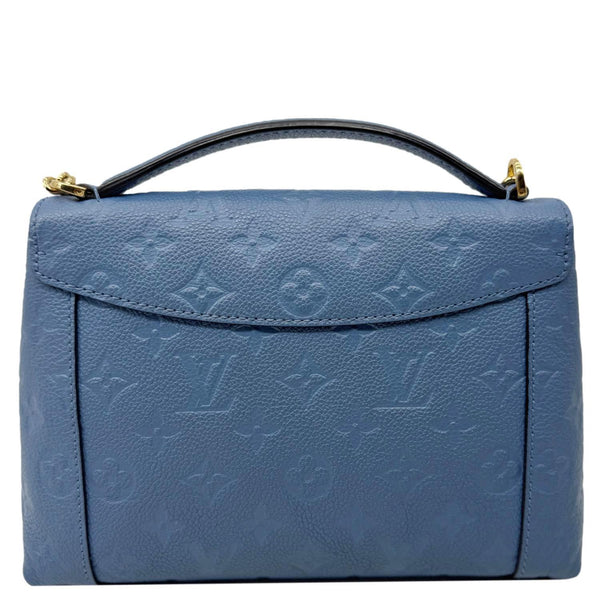LOUIS VUITTON Blanche BB Monogram Empreinte Leather Shoulder Bag Blue