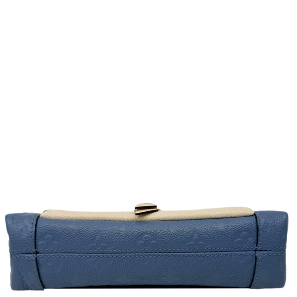 LOUIS VUITTON Blanche BB Monogram Empreinte Leather Shoulder Bag Blue