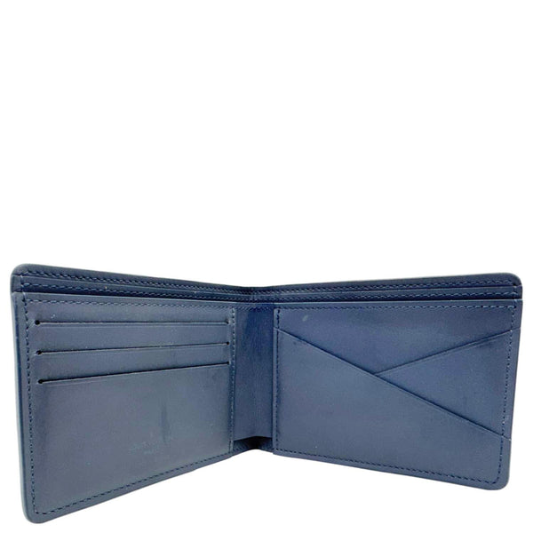LOUIS VUITTON Multiple Bi-fold Monogram Shadow Wallet Blue