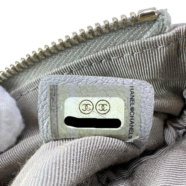 CHANEL Mademoiselle Small Vintage Leather Cosmetic Case Grey