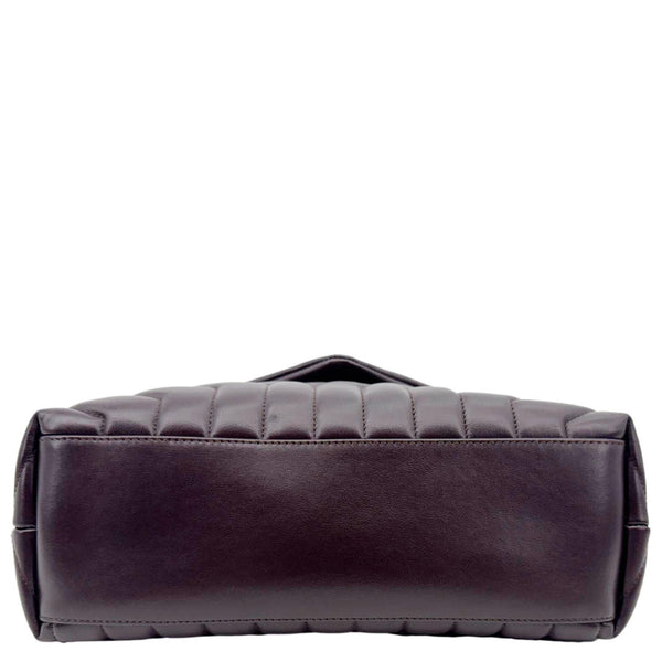 YVES SAINT LAURENT Loulou Medium Quilted Leather Crossbody Bag Burgundy