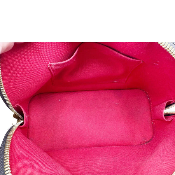 LOUIS VUITTON Alma BB Damier Ebene Satchel Shoulder Bag Brown