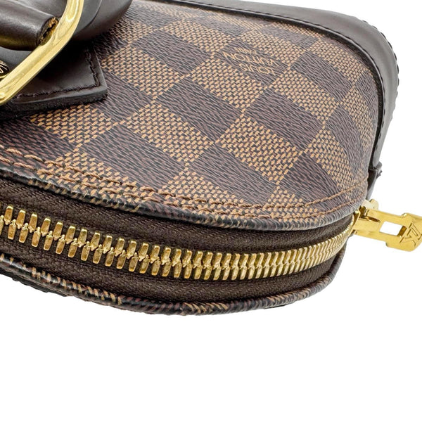 LOUIS VUITTON Alma BB Damier Ebene Satchel Shoulder Bag Brown