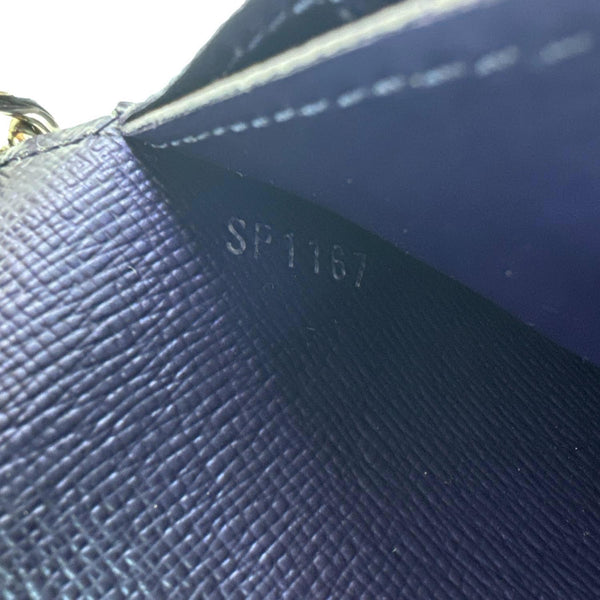 LOUIS VUITTON Twist Sequins Epi Leather Chain Wallet Purple