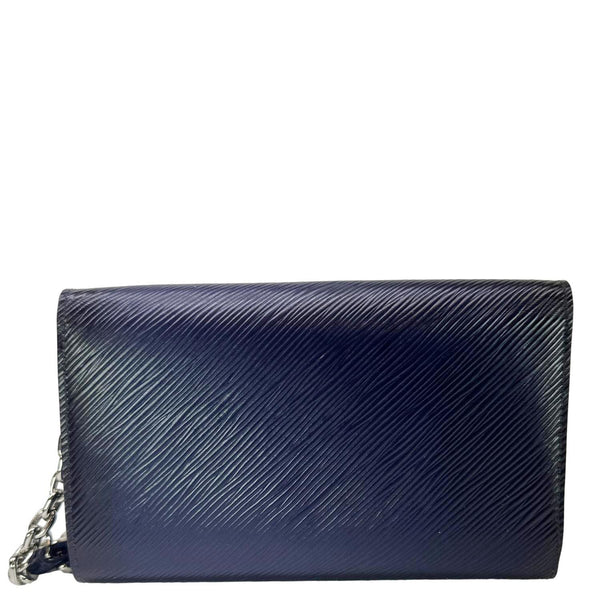 LOUIS VUITTON Twist Sequins Epi Leather Chain Wallet Purple