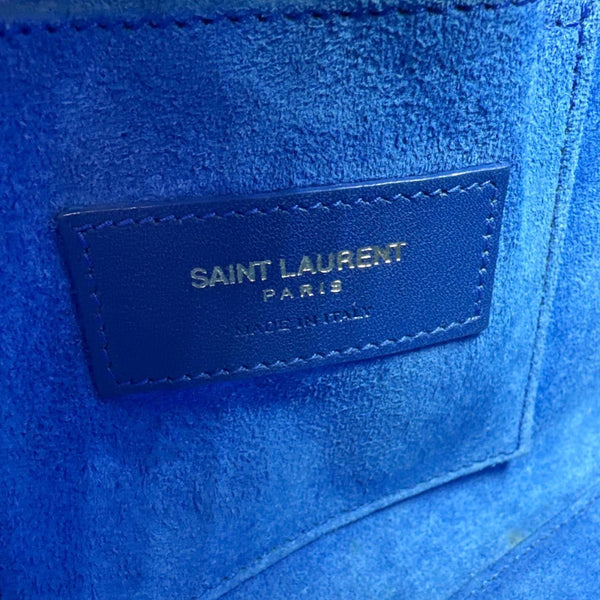 YVES SAINT LAURENT Sac de Jour Nano Leather Satchel Bag Blue