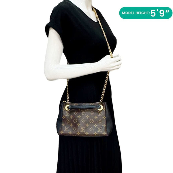 LOUIS VUITTON Surene BB Monogram Canvas Shoulder Bag Black