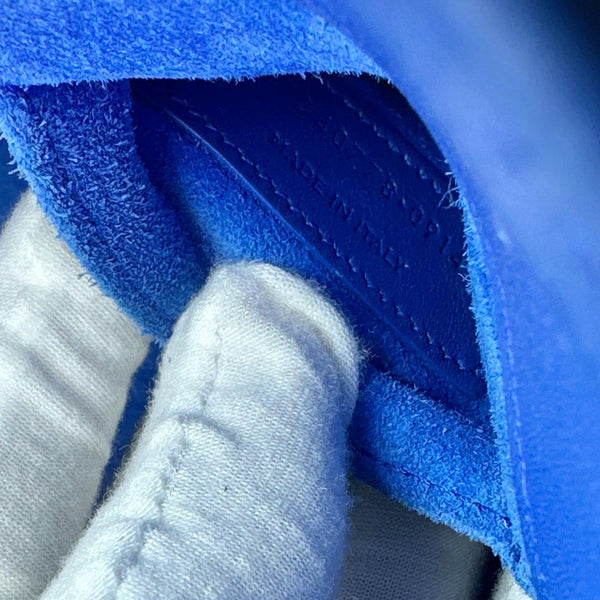 YVES SAINT LAURENT Sac de Jour Nano Leather Satchel Bag Blue