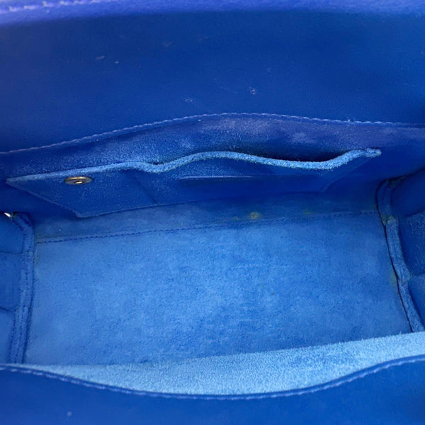 YVES SAINT LAURENT Sac de Jour Nano Leather Satchel Bag Blue