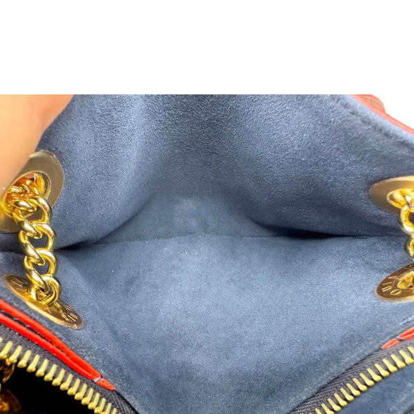 LOUIS VUITTON Surene BB Empreinte Leather Shoulder Bag Navy Blue