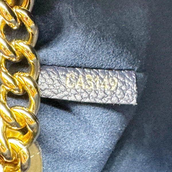 LOUIS VUITTON Surene BB Empreinte Leather Shoulder Bag Navy Blue