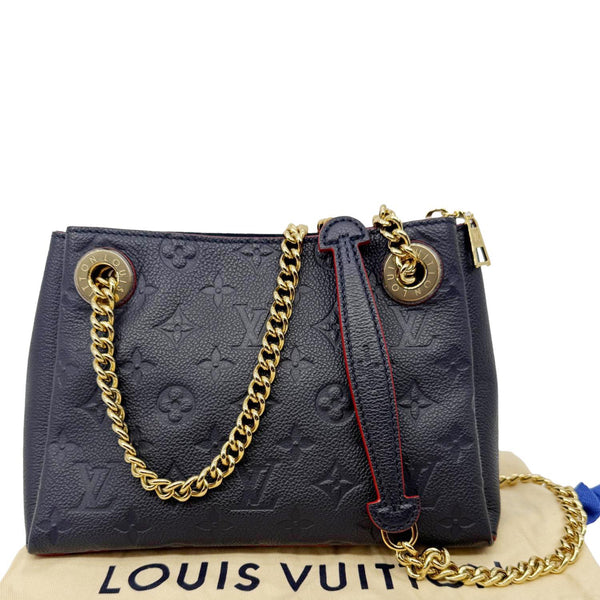 LOUIS VUITTON Surene BB Empreinte Leather Shoulder Bag Navy Blue