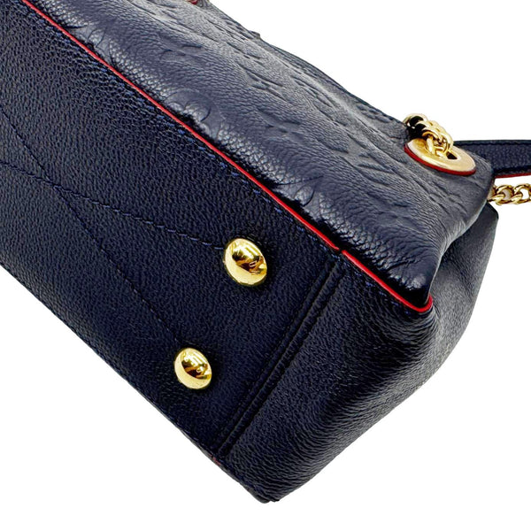 LOUIS VUITTON Surene BB Empreinte Leather Shoulder Bag Navy Blue
