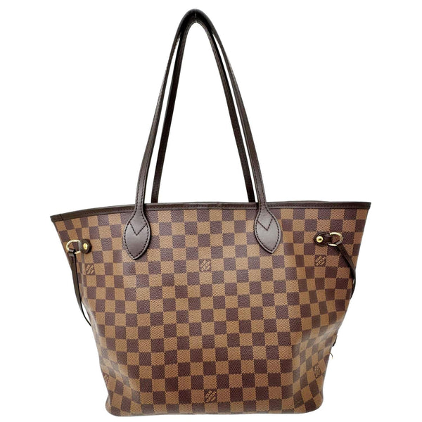 LOUIS VUITTON Neverfull MM Damier Ebene Shoulder Bag Brown