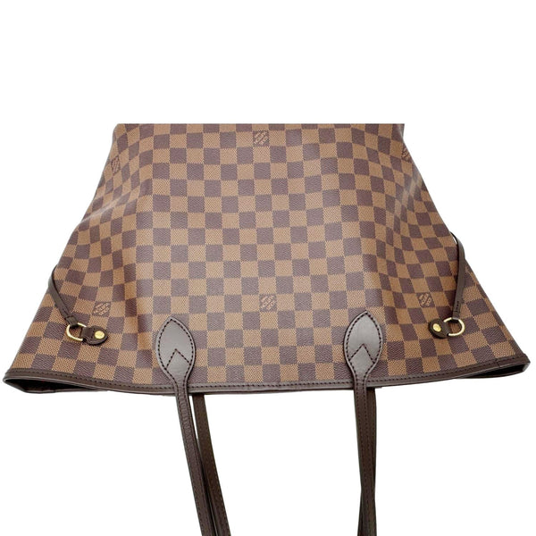 LOUIS VUITTON Neverfull MM Damier Ebene Shoulder Bag Brown