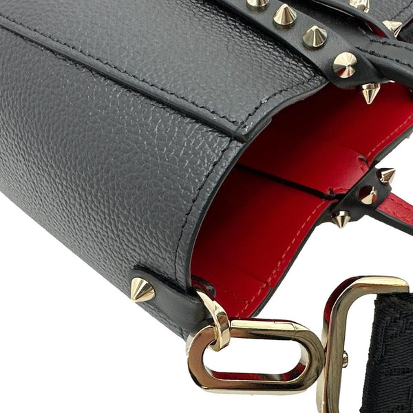 CHRISTIAN LOUBOUTIN Cabata East West Mini Leopard Print Leather Tote Bag Black